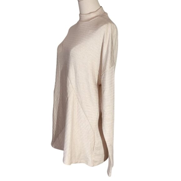 Fortune & Ivy Off White Long Sleeve Mock Neck Knit Top Women's Size L - Picture 4 of 13